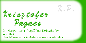 krisztofer pagacs business card